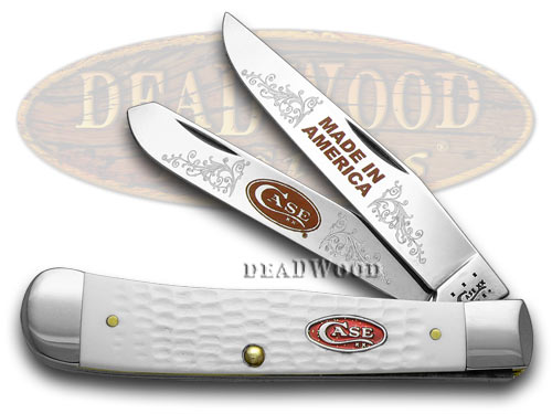 Case xx Jigged White Delrin Made in America 1/600 Trapper  Limited Edition Pocket Knife Knives