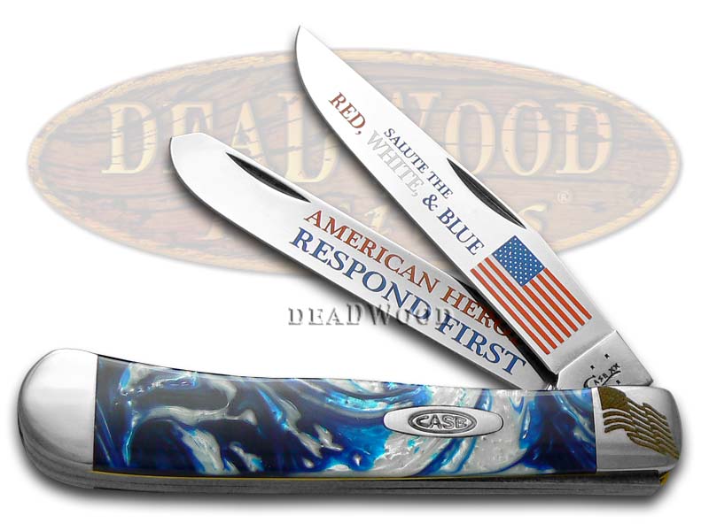 Case XX First Responders Blue Cloud Corelon Trapper Stainless Pocket Knife
