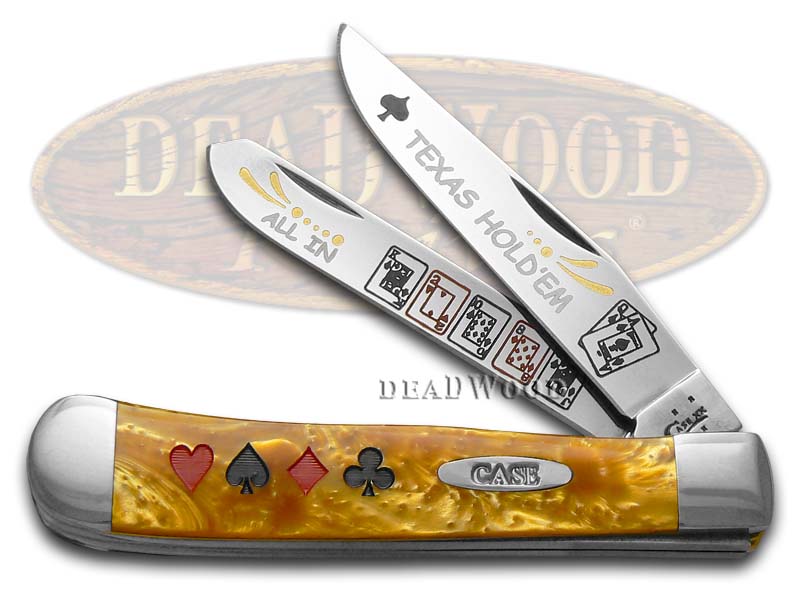 Case XX Collector's Edition Antique Gold Texas Hold'Em 1/600 Trapper Pocket Knife
