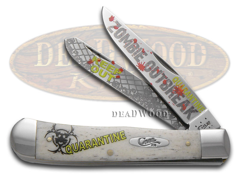 Case XX Zombie Outbreak Natural Bone Trapper Stainless 1/3000 Pocket Knife