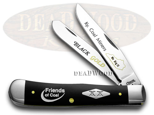 Case XX Collector's Friends of Coal Kentucky Black Delrin Trapper 1/500 Pocket Knife