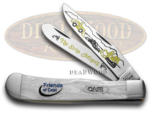 Case XX Strip Miners White Friends of Coal Trapper 1/500 Pocket Knife