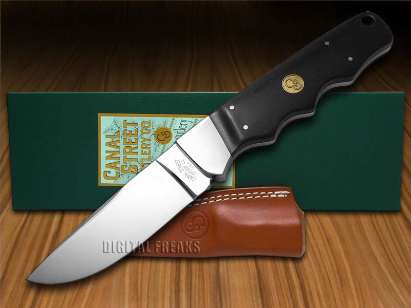 Canal Street Black Micarta Fixed Blade Hunter 440c Stainless Knife