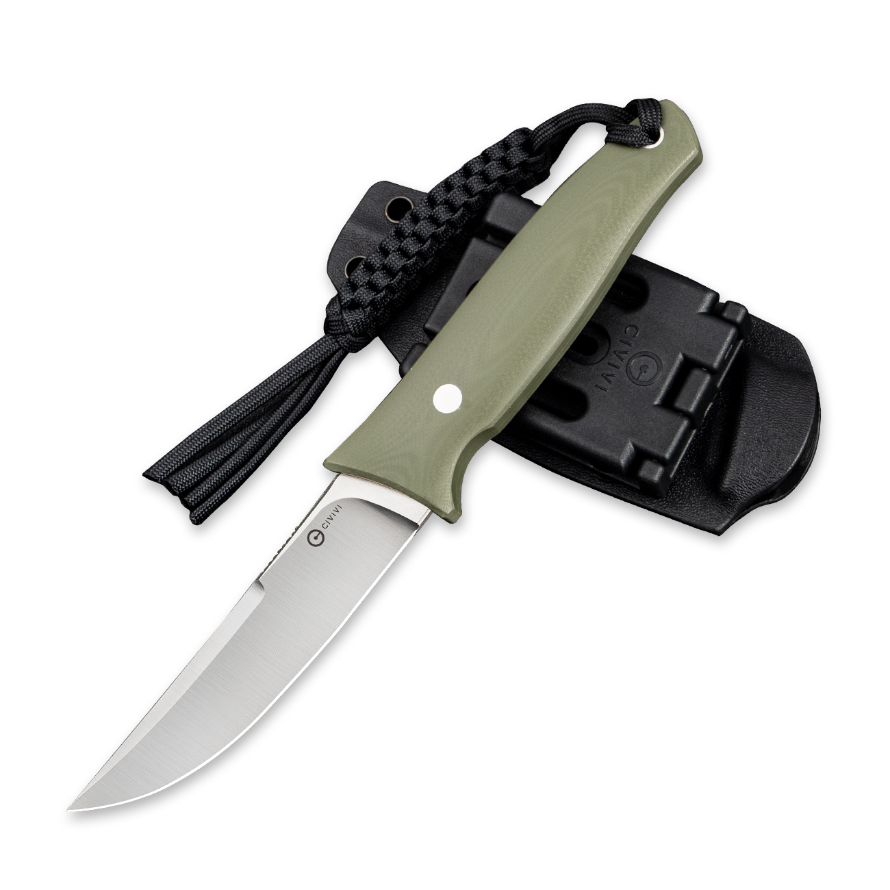 CIVIVI Tamashii Fixed Blade C19046-2 Knife D2 Stainless Steel & OD Green G10 Hunting Knives