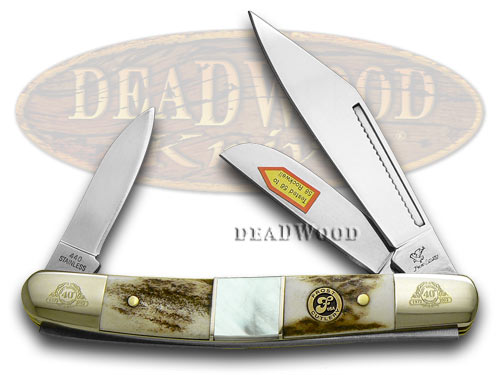 Frost Family 40th Anniversary Deer Stag and Mother Of Pearl 1/600 Stockman Pocket Knife