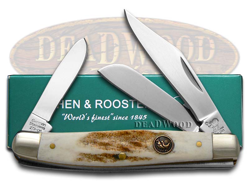 HEN & ROOSTER AND Genuine Deer Stag Stockman Stainless Steel 273SDS