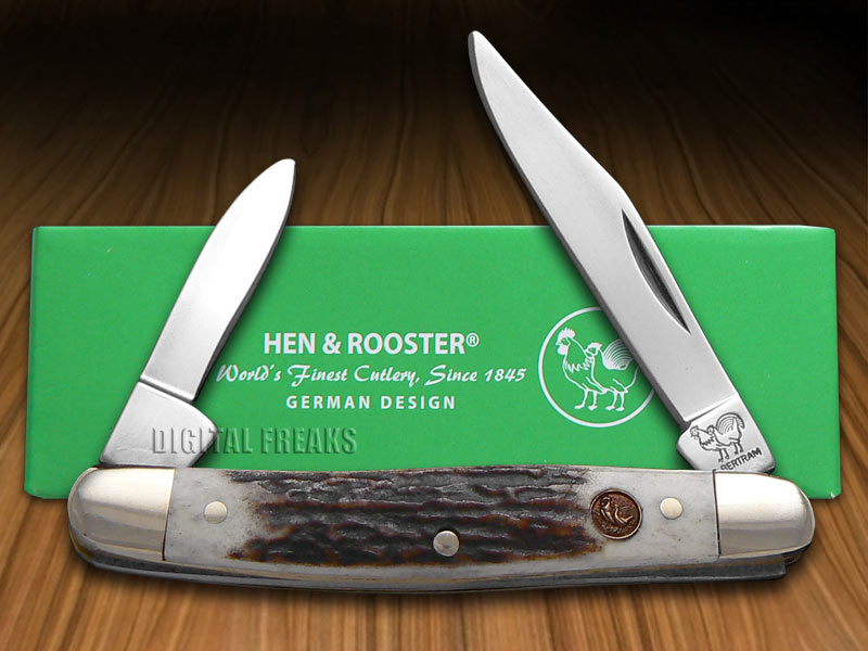 Hen and Rooster Pen Deer Stag HR302DS Folding Knife eBay