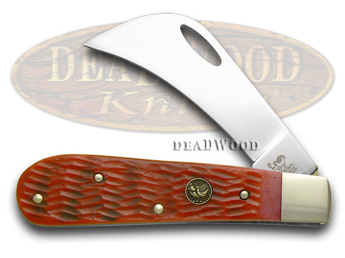 Hen & Rooster Red Pickbone Hawkbill Pocket Knife Knives