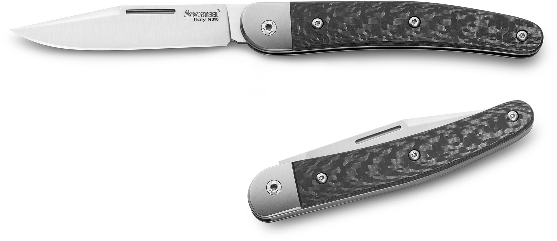 LIONSTEEL Jack JK1 CF Knife M390 Stainless Steel/Titanium/Black Carbon Fiber Pocket Knives