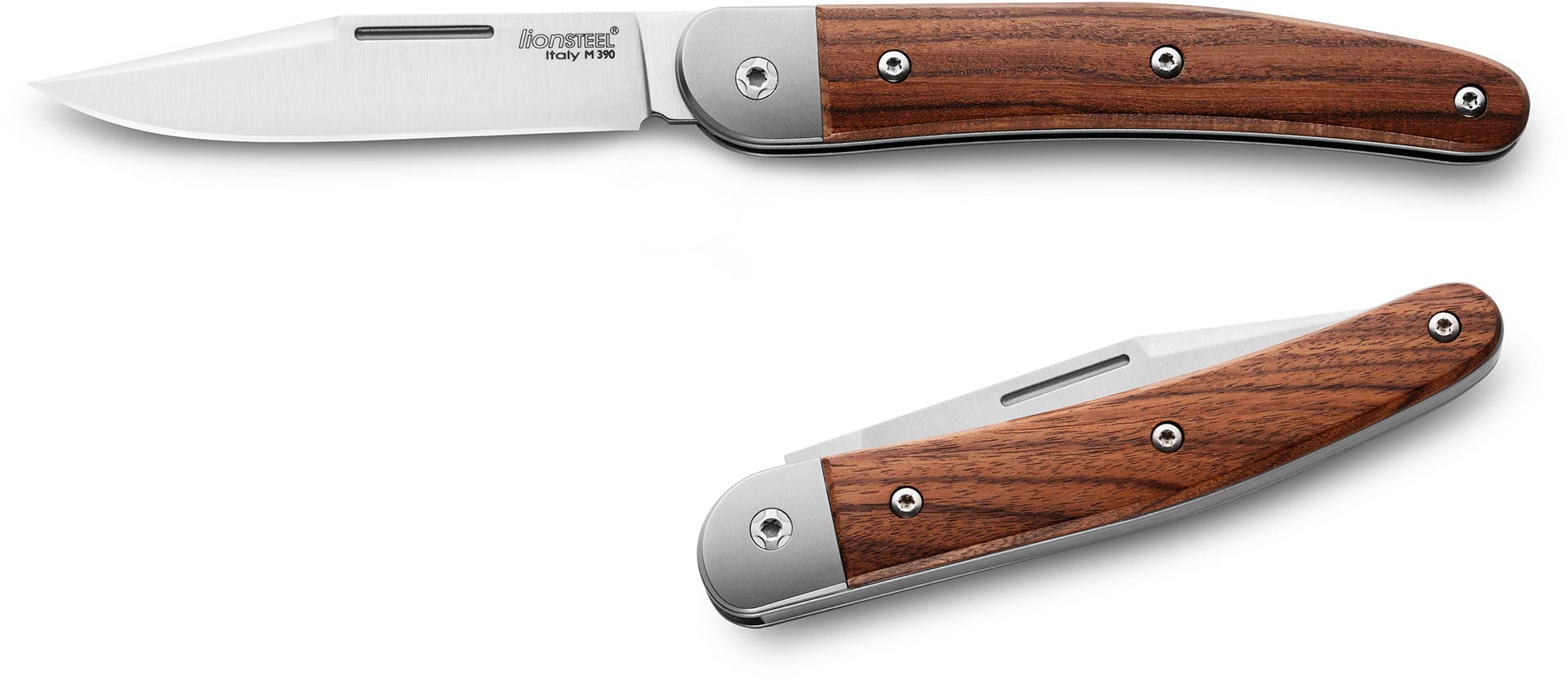 LIONSTEEL Jack JK1 ST Knife M390 Stainless Steel/Titanium/Santos Wood Pocket Knives