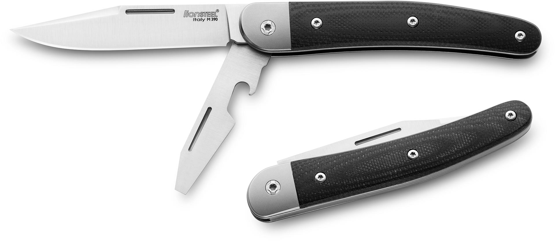 LIONSTEEL Jack JK2 GBK Knife M390 Stainless Steel/Titanium/Black G10 Pocket Knives