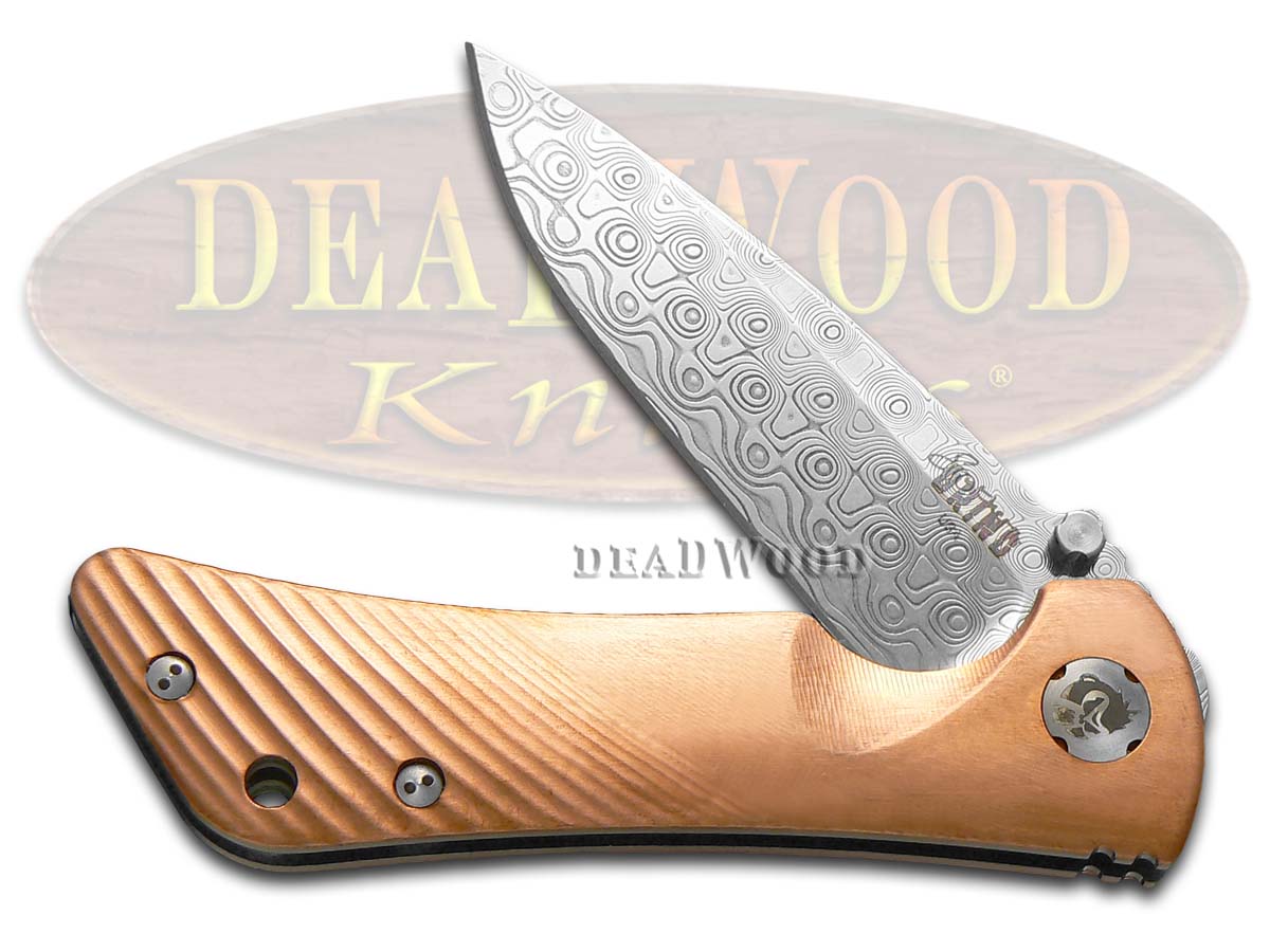 Southern Grind Copper Damascus Spider Monkey Stainless Pocket Knife