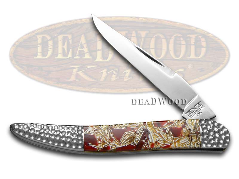 Schatt & Morgan Red Eggshell Resin Toothpick Stainless Pocket Knife Knives