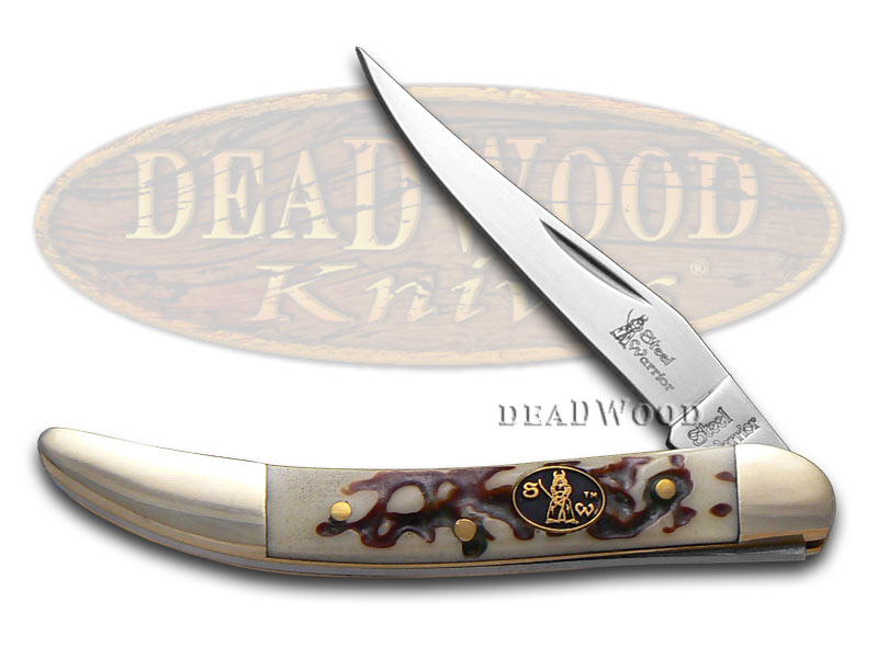 Steel Warrior Imitation Stag Small Toothpick Stainless Pocket Knife Knives