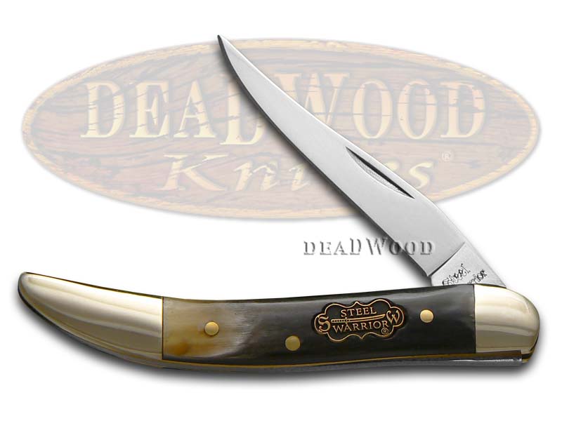 Steel Warrior Genuine Ox Horn Small Toothpick Stainless Pocket Knife Knives