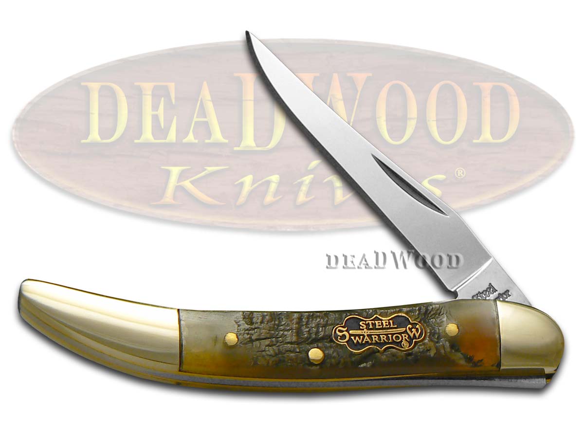 Steel Warrior Genuine Ram Horn Toothpick Pocket Knife Knives