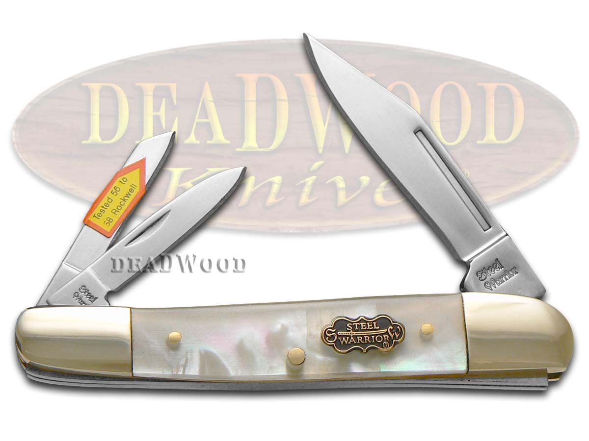 Steel Warrior Salt Water Mother Of Pearl Whittler Stainless Pocket Knife Knives