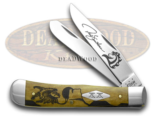 Case XX Yellowhorse Early Morning Singer Antique Bone 1/500 Trapper Pocket Knife