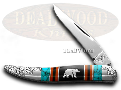 Schatt & Morgan David Yellowhorse Grizzly 1/100 Toothipck Pocket Knife Knives